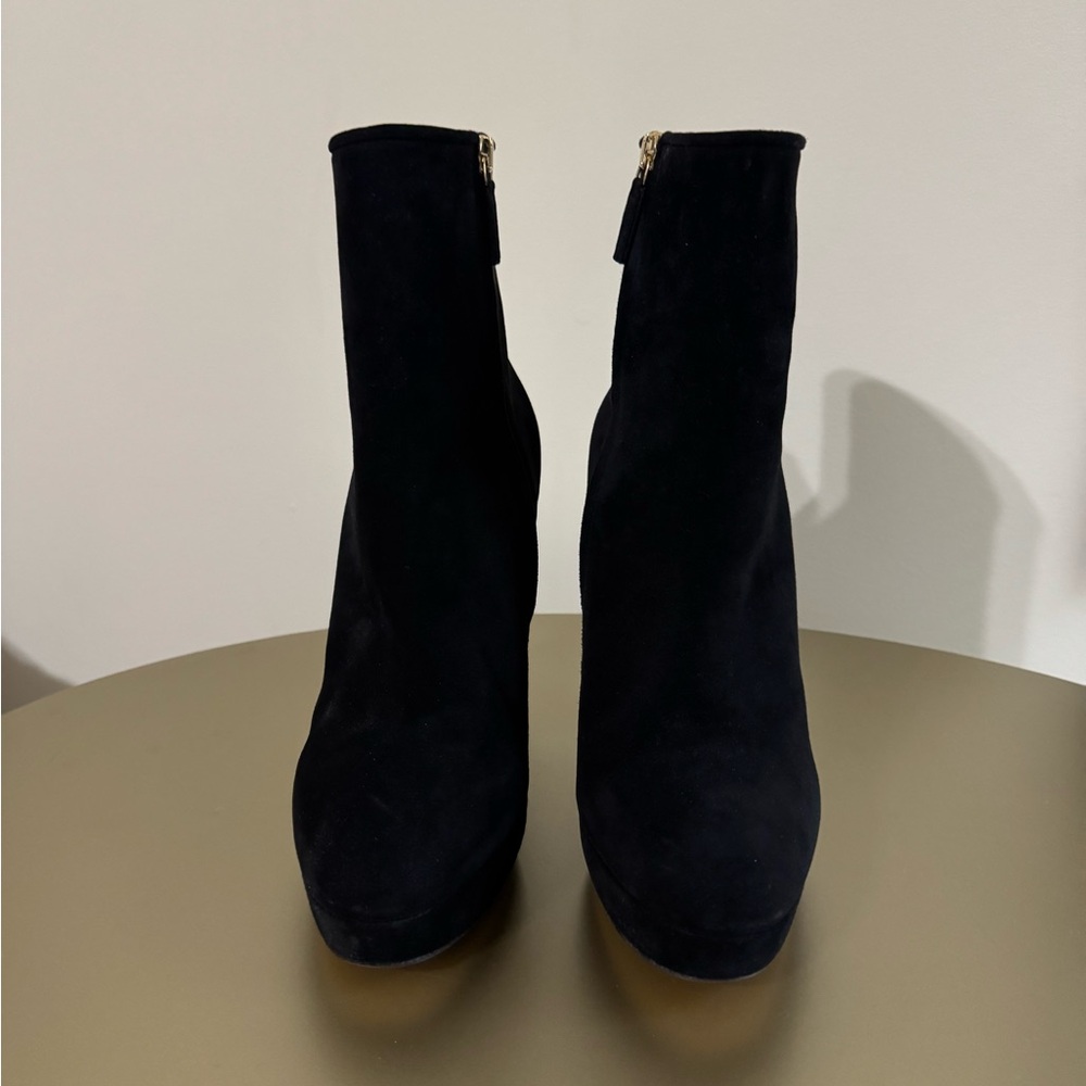 Salvatore Ferragamo Black Suede Ankle Boots